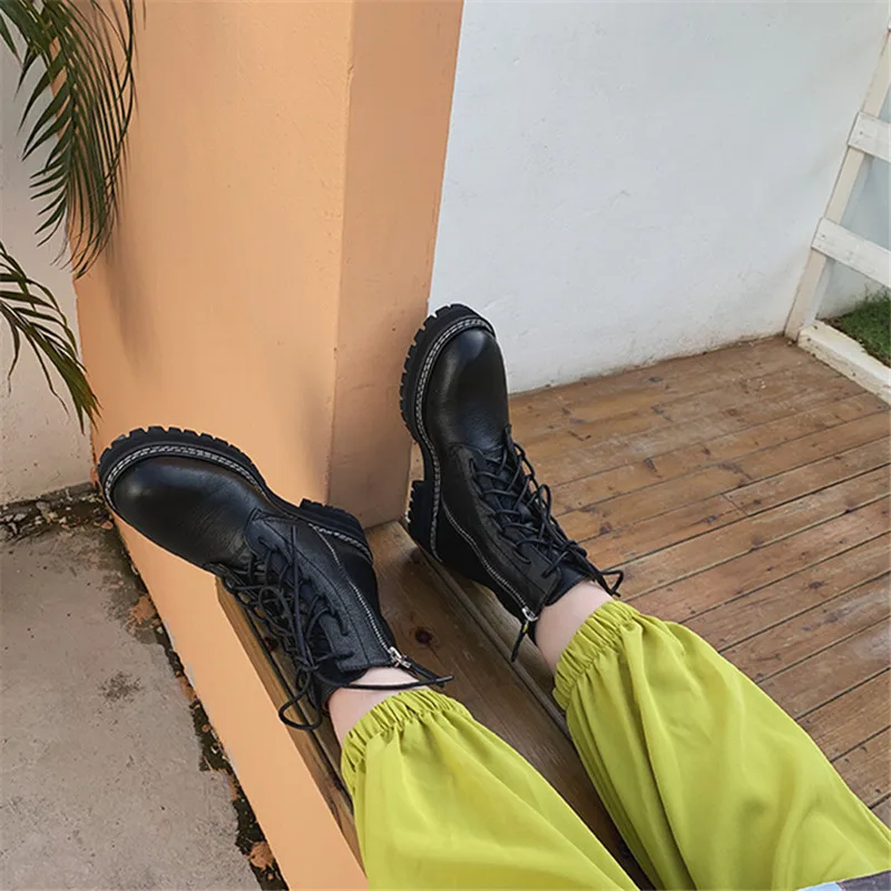 Jady/Новинка года; Лидер продаж; женские ботильоны; ботинки на плоской подошве на толстом каблуке; женские рыцарские сапоги на шнуровке; обувь на платформе; botas Mujer