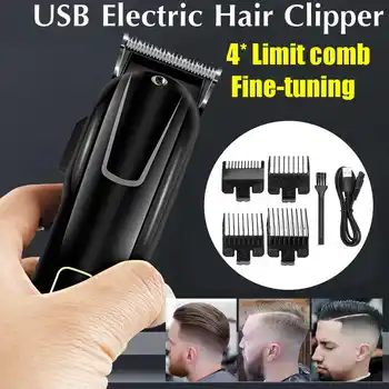 

7500r/min 5W USB Rechargeable Hair Clippers Cordless Electric Nose Beard Razor Trimmer Shaver LCD Display Adjustable Haircut Set
