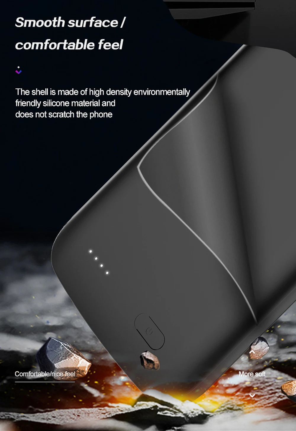 Чехол для аккумулятора из ТПУ для iPhone 11 Pro Max power Bank чехол для зарядного устройства для iPhone X XS XR 6 6S 7 8 Plus 5 5S SE