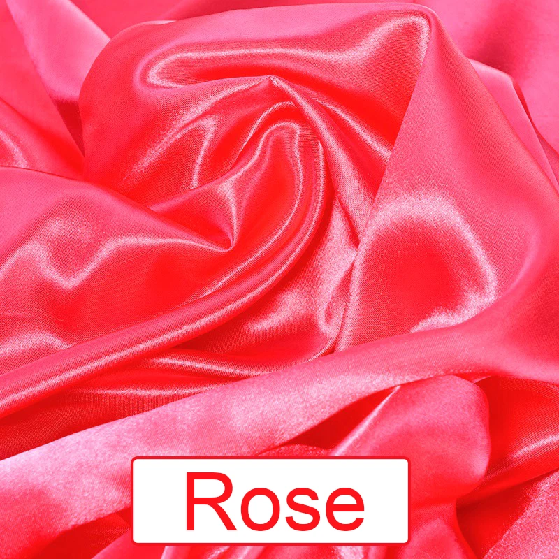 10 м/лот ширина 150 см Роскошная полиэфирная атласная ткань для свадебных постельных принадлежностей детское платье юбка блузка материалы для ручных поделок шторы - Цвет: Rose