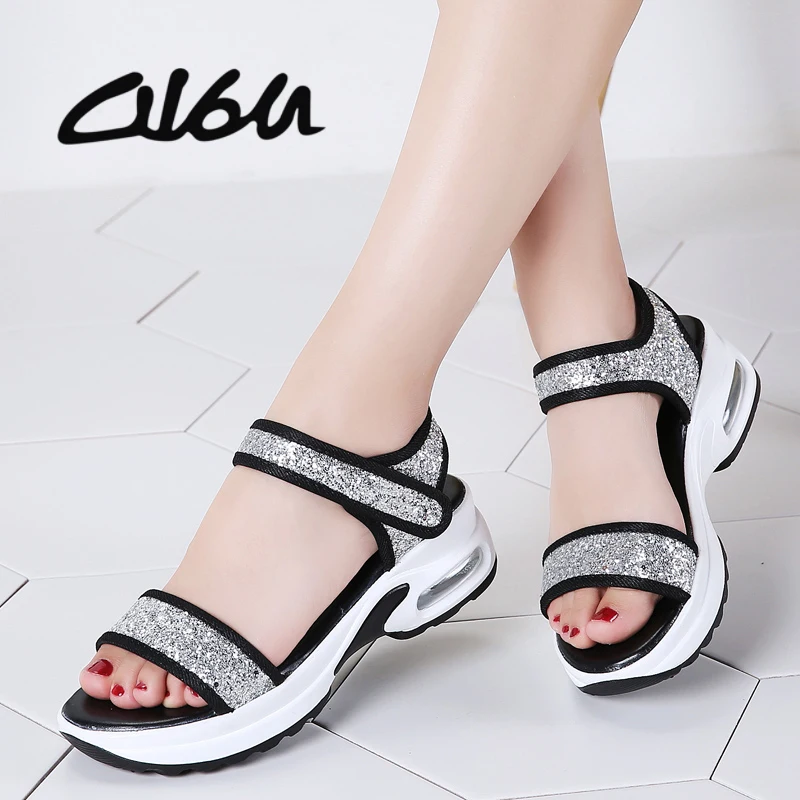 O16U sandalias verano para mujer, sandalias altas de plataforma, sandalias de playa para mujer, Sandalias de alto con talón alto para mujer, zapatos Punk ostentosos|Sandalias de mujer| - AliExpress