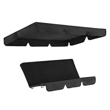 

2pcs/set Canopy Oxford Cloth Patio Swing Seat Sunshades Replacement Parts Outdoor Decor Waterproof Sunproof Solid Universal