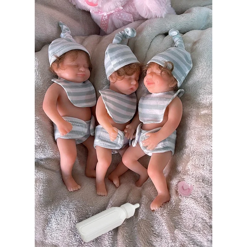 Миниатюрная кукла Reborns 6 дюймов 15 см кукла-девочка полностью силиконовая