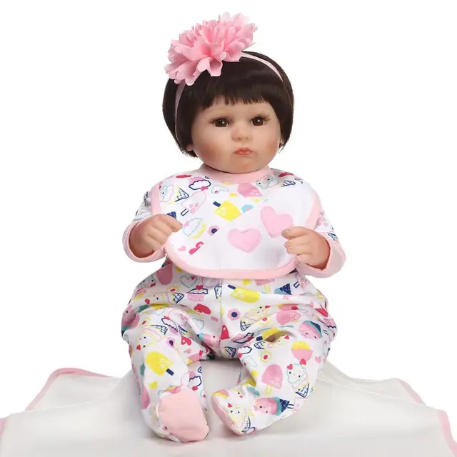  US $43.68  40cm Silicone Rebirth Baby Doll Alive Realistic Boneca Bebes Newborn Baby Bedtime Toy Girl Doll Bes