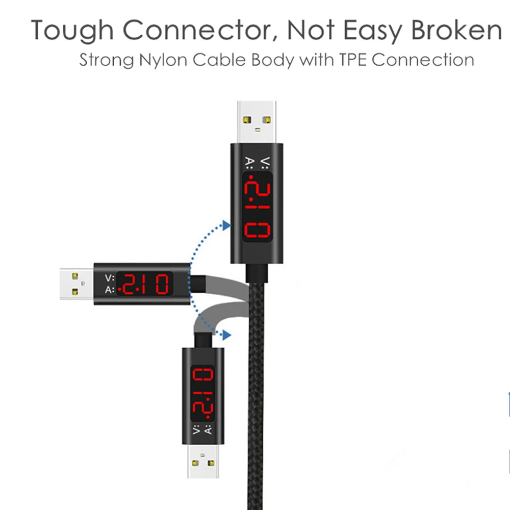 USB кабель 5 в 2,4 A светодиодный кабель для быстрой зарядки C-type Micro 1 м кабель для зарядки IPhone samsung huawei Millet