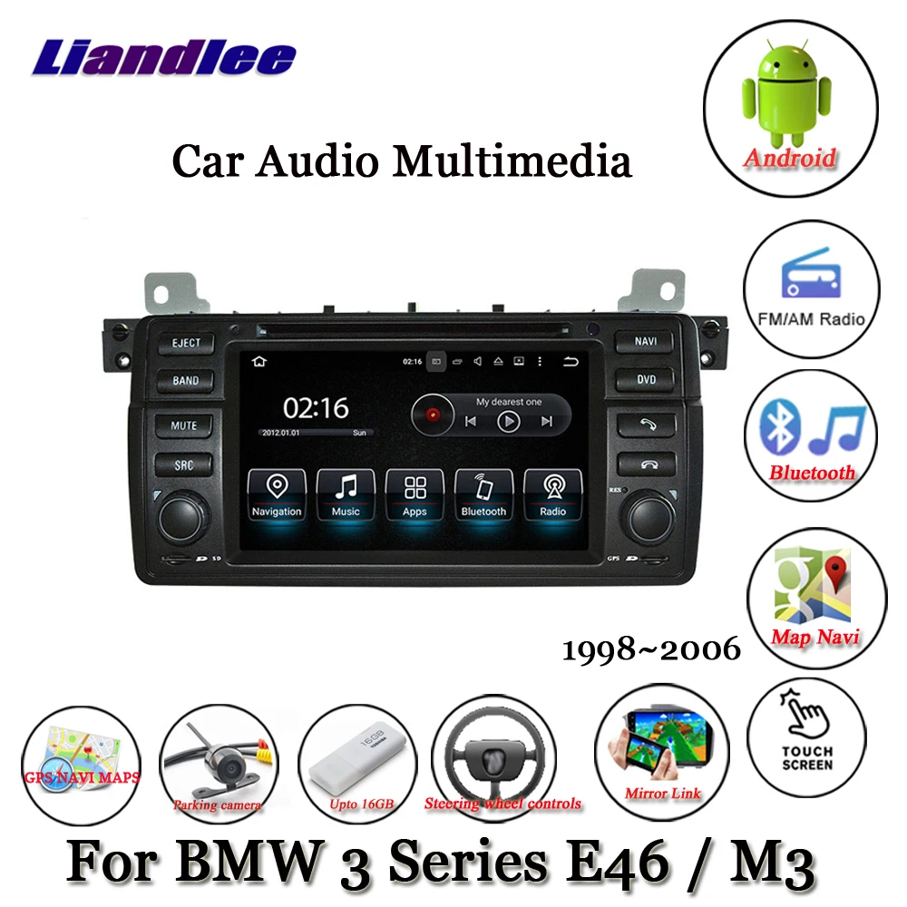 Для BMW 3 серии E46 M3 318i 1998 2005 автомобильный Android 10 0 плеер мультимедийная