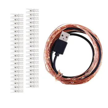 

String Light Photo Clip Plastic Copper Wire Decoration Lamp Fairy Light String Light for Christmas Party Home Wedding