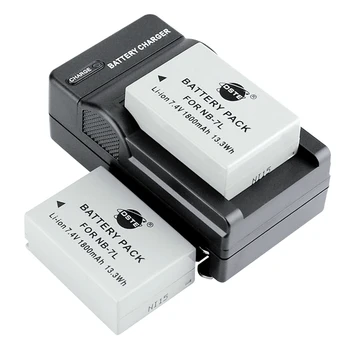 

2PCS 1800mAh 7.4V NB-7L DSTE NB7L Li-ion Digital DSLR Camera Battery Charger for Canon PowerShot G10 G11 G12 SX30 IS