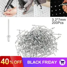 200 шт/M3.2x7mm алюминиевый заклёпный пистолет ядро потянув клепки сломать оправку гвоздь с мушроновой головкой и полированной хромированной поверхностью
