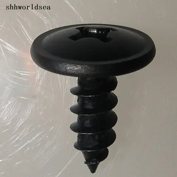 

Shhworldsea Zinc Black Cross Recessed Round Head Tapping Screw For Nissan