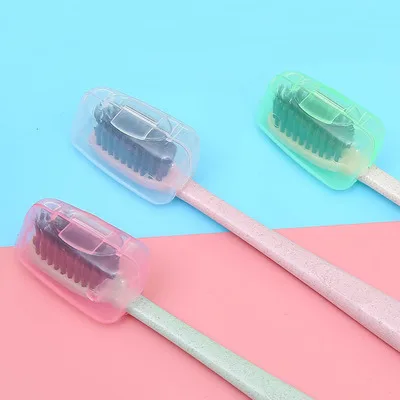 5Pcs Food Grade PP 4*2*2.5cm Portable Toothbrush Cover Holder Travel Hiking Camping Brush Cap Case Tongue Scraper Cover