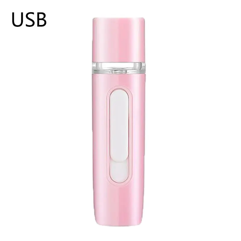 Красота Спрей счетчик воды usb зарядка Нано опрыскиватель паровой уход за лицом увлажнение инструмент - Цвет: PK