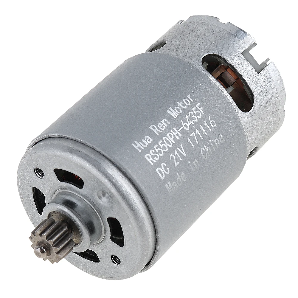 RS550 DC Motor com Caixa de Engrenagens de Alto Torque, Micro Motores Elétricos, Broca, Chave De Fenda, 10.8V, 12V, 16.8V, 18V, 21V, 9, 11, 12, 14 Dentes