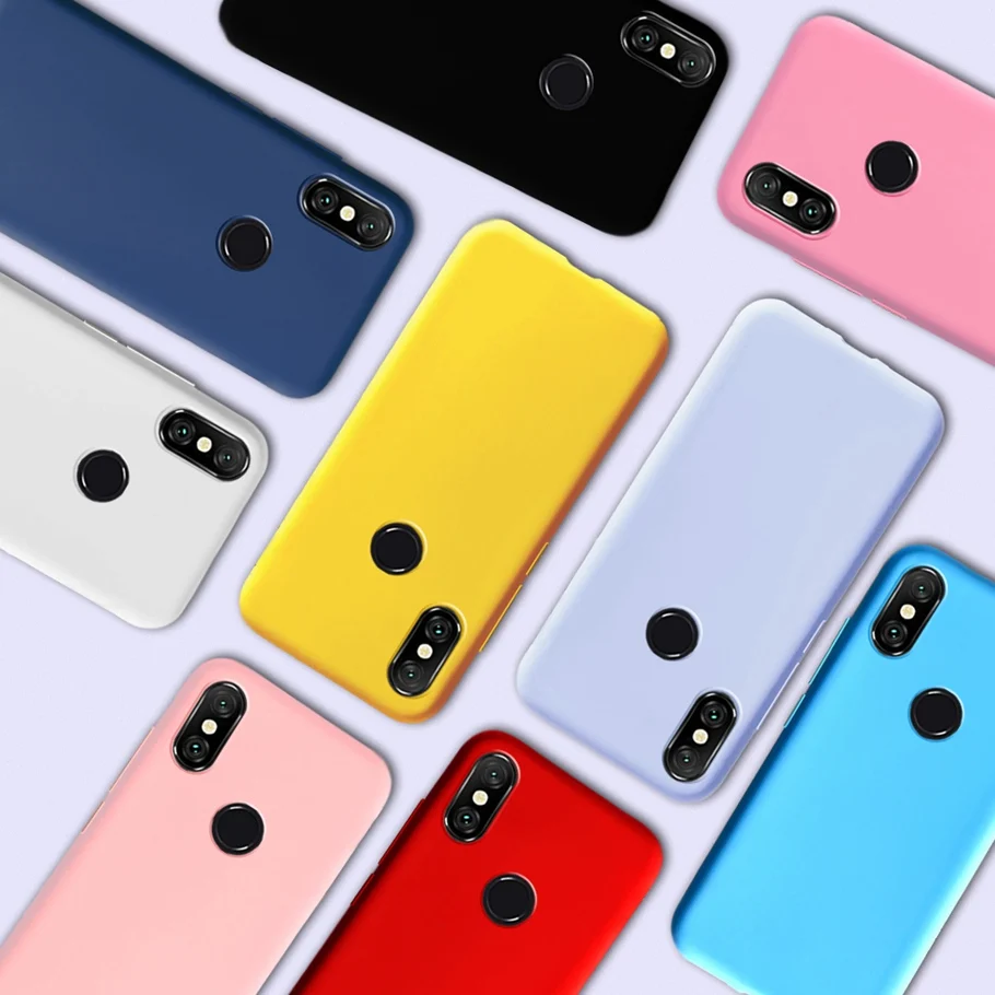 Мягкий яркий цветной чехол для xiaomi mi 8 lite Модный молодежный телефона задняя