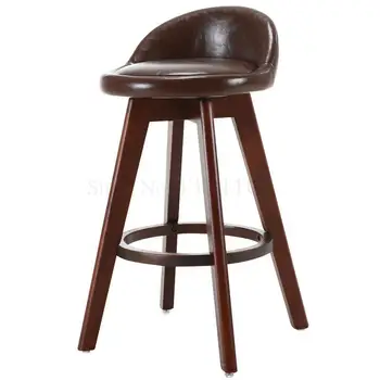 

Walnut Non Hemp Rope Bar Table And Chair Simple Bar Chair Beech High Stool Bar Stool Front Desk Bar Chair Stool