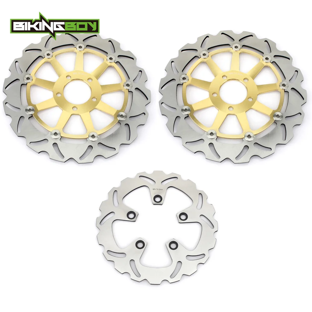 BIKINGBOY для KAWASAKI ZX9R Ninja 1994-1997 ZX7R ZX-7RR 93-03 ZXR 750 1991-1998 круглые/волнистые Передние Задние тормозные диски роторы