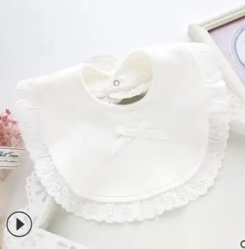 Lace female baby drool towel Bibs princess lace baby bib female fashion lace bib Girl  accesorios bebe burp cloth accessoriesbaby easter  Baby Accessories