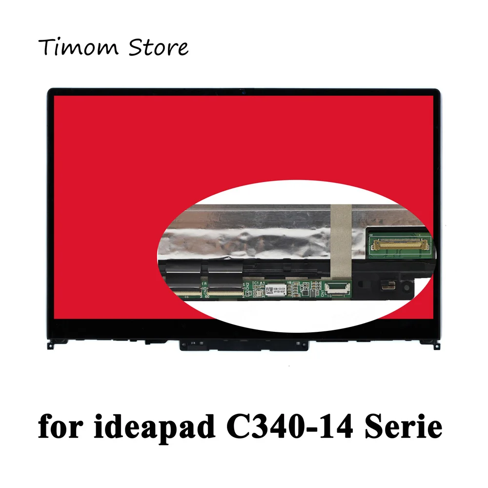 Для ноутбука ideapad C340 14IWL 81N4 14API 81N6 14IML 81TK Lenovo LCD сенсорный экран в сборе ободок 1366*768