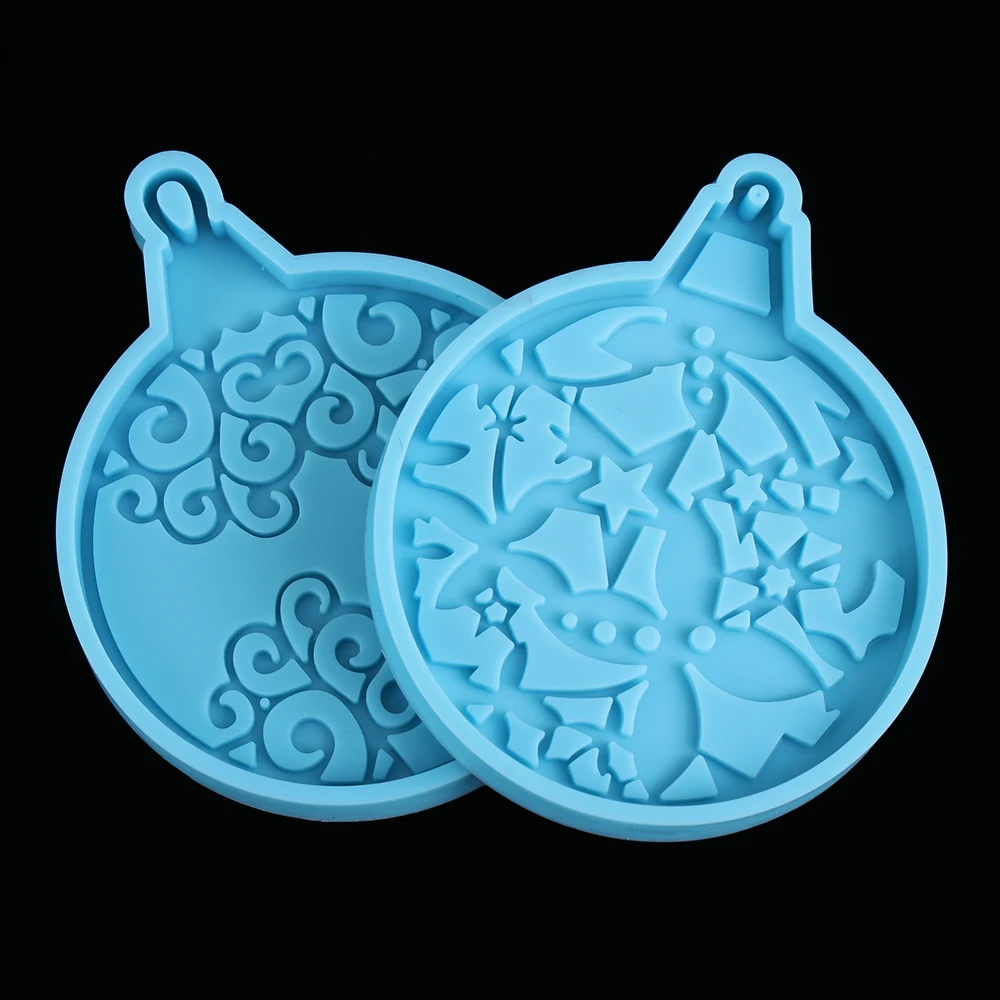 Christmas Ball Silicone Mould Keychain Pendant Epoxy Resin Crafts Silicone Mold Candy Chocolate Xmas Jewelry Pendant Making Mold silicone mold