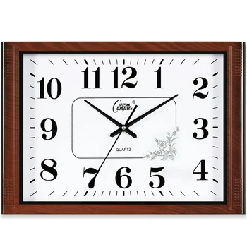 

Calendar Office Wall Clock Silent Classic Square Home Clocks Simple Quartz Reloj De Pared Moderno Decorative Home Watch AA50WC