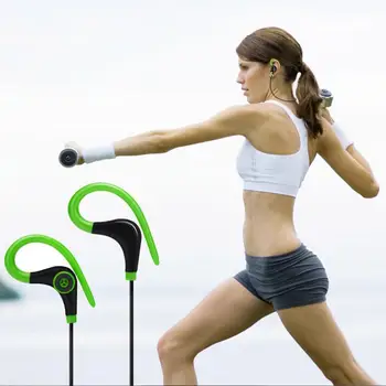 

Bluetooth V4.1 Headset Wireless Sport Bluetooth Earphone Headphone Noise Cancelling In-Ear With Ear Hook For IPhone Samsung