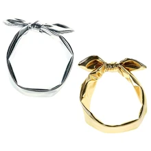 Большой бант сплошной цвет Йога Спорт банная повязка для женщин аксессуары для волос золото серебро