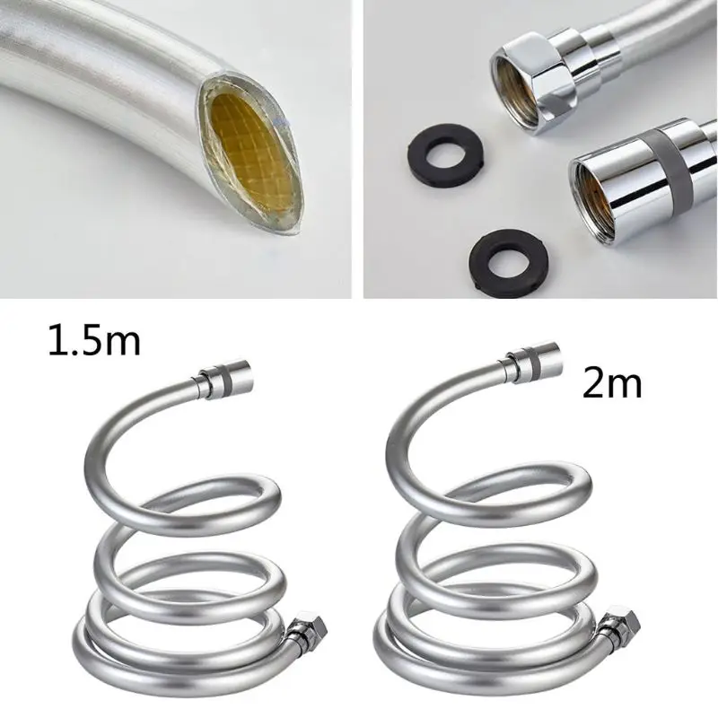 

1.5/2m PVC Smooth Shower Hose High Pressure Thickening Handheld Head Flexible Anti Winding For Bath Parts Accessories
