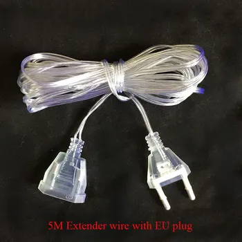 

5M Extended Wire EU Plug For Light String LED Strings Home Outdoor Decotation