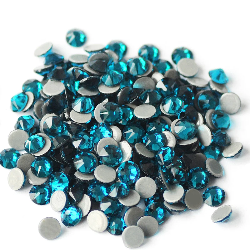 Blue Zircon YANRUO 2088HF все размеры горячей фиксации кристаллы Стекло Топ Алмазные Стразы гладить на аппликация из страз для одежды - Цвет: Blue Zircon