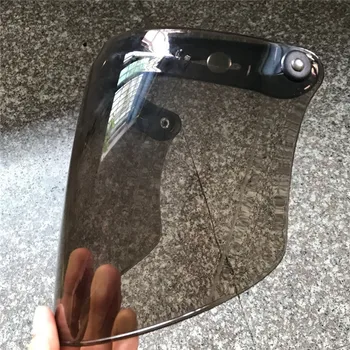 

Three Button Motorcycle Helmet Goggle DIY Lens 3-Button Helmet Long Lens Helmet Shield