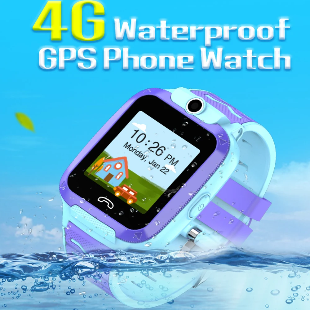 4G Детские умные часы IP67 водонепроницаемые часы видео звонки телефон SOS Вызов умные часы Q51 Детские умные часы gps часы PKQ50