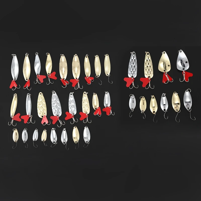 35 Pcs Luya Sequin Bait Set Metal Bait Set Fishing Bait Sea Fishing Metal Fixture