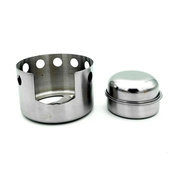 

Alcohol Portable Outdoor Stove Backpacking Picnic Cooking Windproof Cookware Mini Lightweight Furnace Stainless Steel Camping