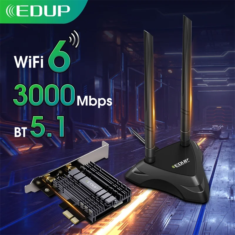 Network-Card Dual-Band Pci Express Wifi Bluetooth 5.1 Intel Ax200 EDUP 6-Adapter Desktop