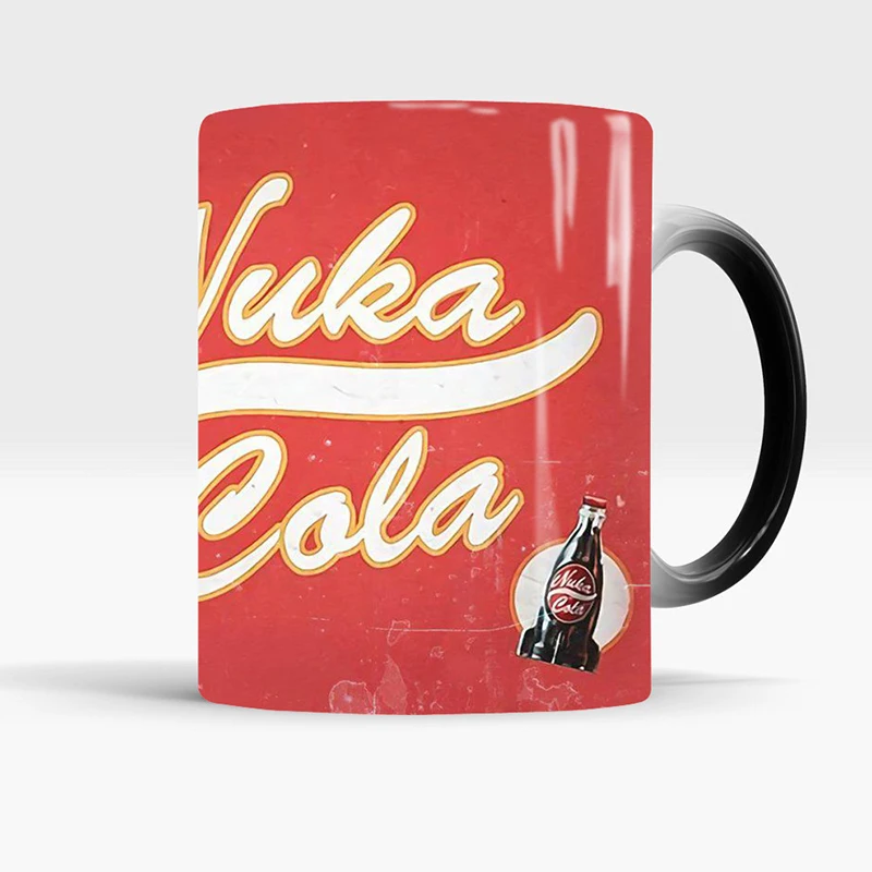 Новинка 350 мл. Кружка Nuka Cola, меняющая цвет, креативная, в стиле Fallout, Термочувствительная керамическая кофейная чашка, подарок для друзей