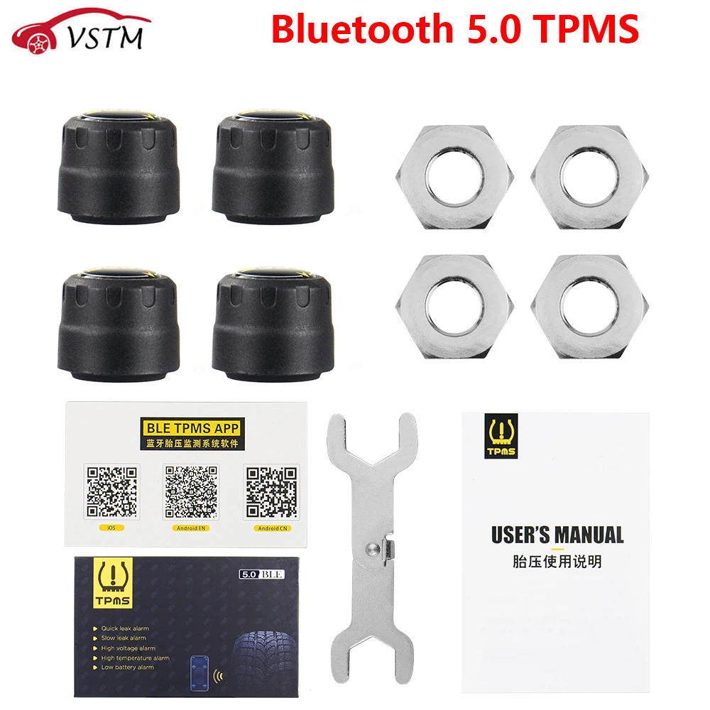 Best Sensors Bluetooth 5 0 Car External Sensor Tpms Tire Pressure Monitoring System Ble Tpms Low Energy For Android And Ios Tire Pressure Alarm Aliexpress