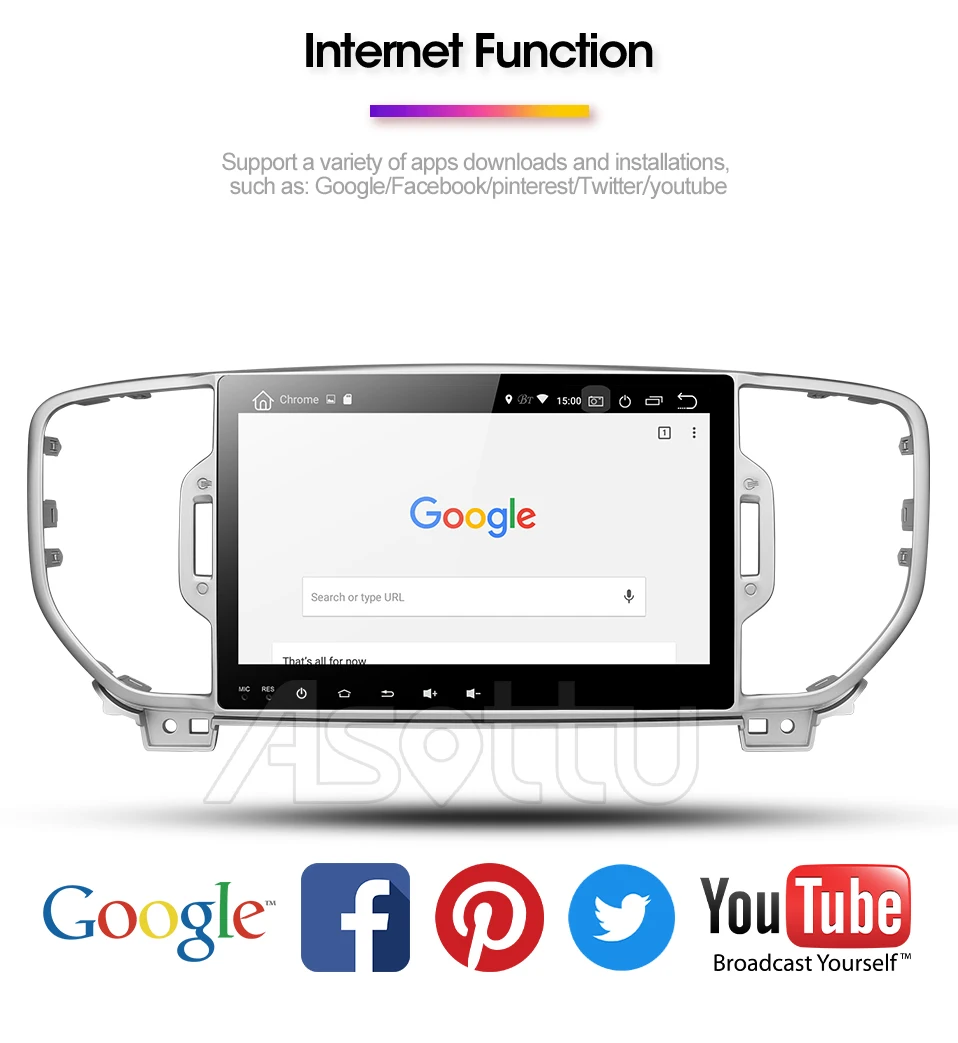 Discount Asottu CKX59060 IPS android 9.0 PX30  car dvd player for KIA sportage 2016 2017 KX5 gps navigation 1 din car stereo 15