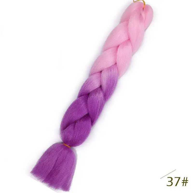 24 дюйма огромные косички длинные Омбре огромные синтетические косички волосы желтый розовый фиолетовый серый наращивание волос негабаритный Пинцет 100 г 1 шт - Цвет: P2/350