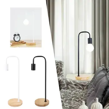 

Simple Wooden Base Table Lamp Desk Lights Bedroom Reading Room Study Lighting