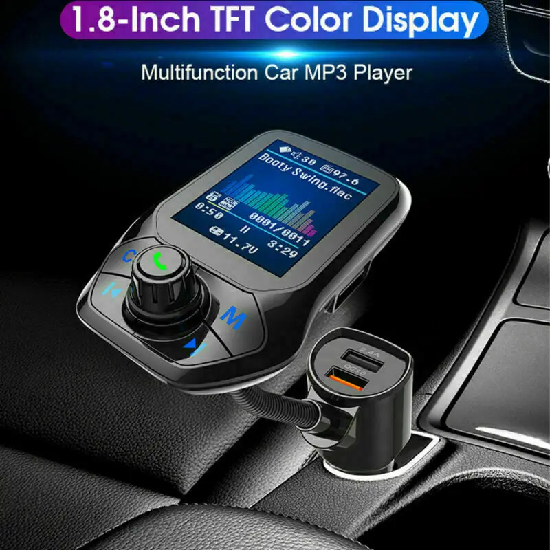 1," цветной дисплей Handsfree MP3-плеер fm-передатчик Bluetooth автомобильный беспроводной радиоадаптер
