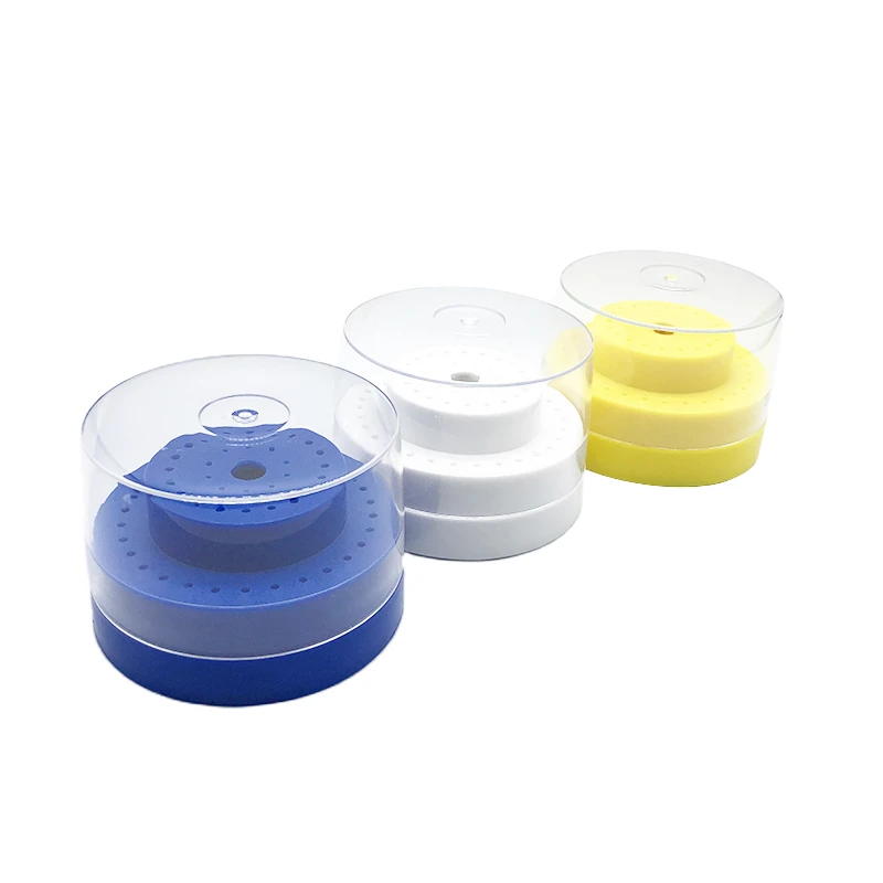 1pc/60 Holes Plastic Dental Bur Holder Disinfection Carbide Burs Block