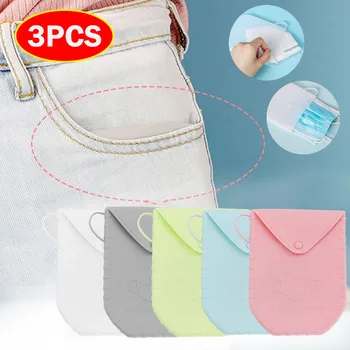 

3PCS Face Mask Carry Box Portable Storage Case Sanitary Napkins Protective Holder Masks box Mask Storage Case J50