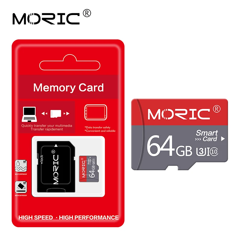 Карта памяти Moric Micro SD 64 ГБ 8 16 32 карта MicroSD класс 10 TF-карта 128 для камеры телефона |