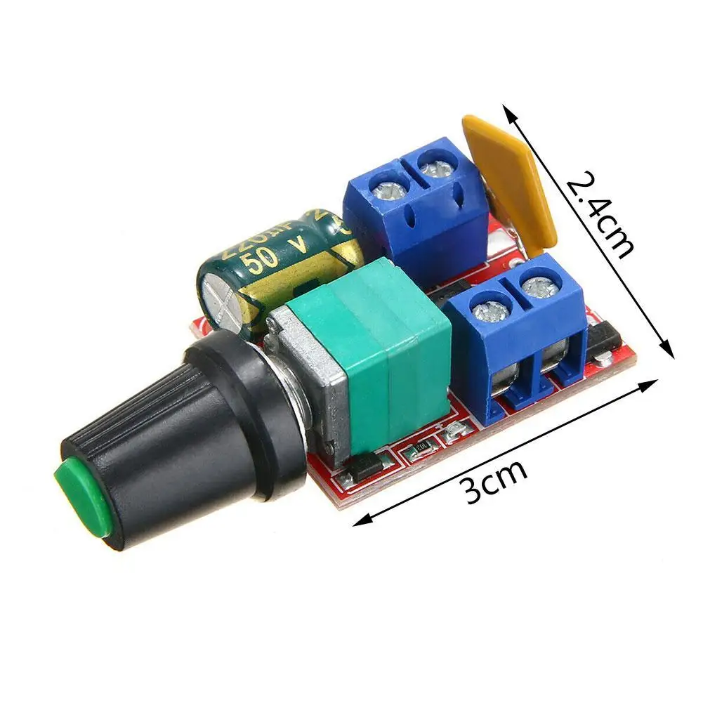 Electrical Motor Speed Controller Module 3-35V 12V 24V PWM DC Motor Speed Control Regulator Adjustable Switch LED Fan Dimmer