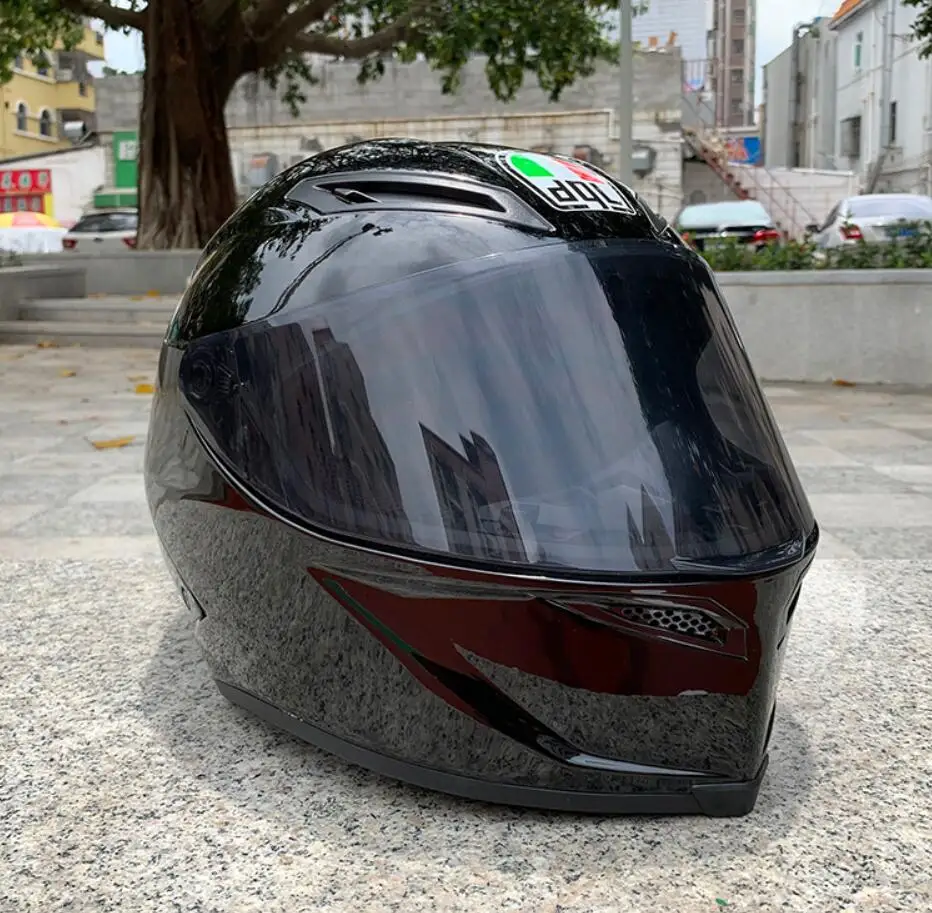 Новое поступление мото rcycle шлем унисекс полный шлем Зимний сезон безопасность черный шлем - Цвет: 6