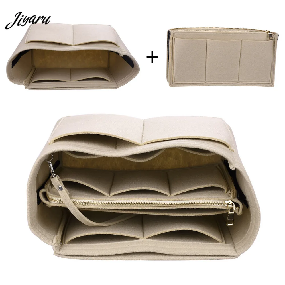 100% Felt Bag Organizer Insert Travel Makeup Bag Beautician Handbags Organizer for SPEEDY Neverful Portable cosmetic bag