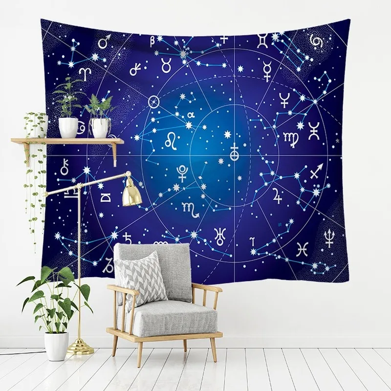 Небесное созвездие, астрология настенный гобелен звездное небо Университет Бохо фон ткань домашний декор