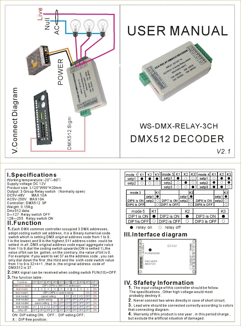 NEW 说明书WS-DMX-RELAY-3CH