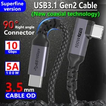 Coaxial PD100W USB C to Type-C Data Cable USB 3.1 Gen 2 For Samsung S10 5A Charger Cable 10Gbps USB C Cable For ipad Macbook Pro