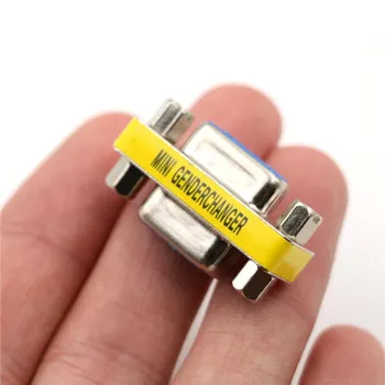 

1PCS 9 Pin RS-232 DB9 Cable Gender Changer Coupler Adapter Female to Female Serial